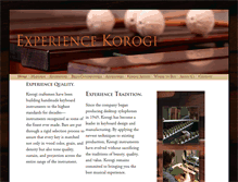 Tablet Screenshot of korogimusic.com